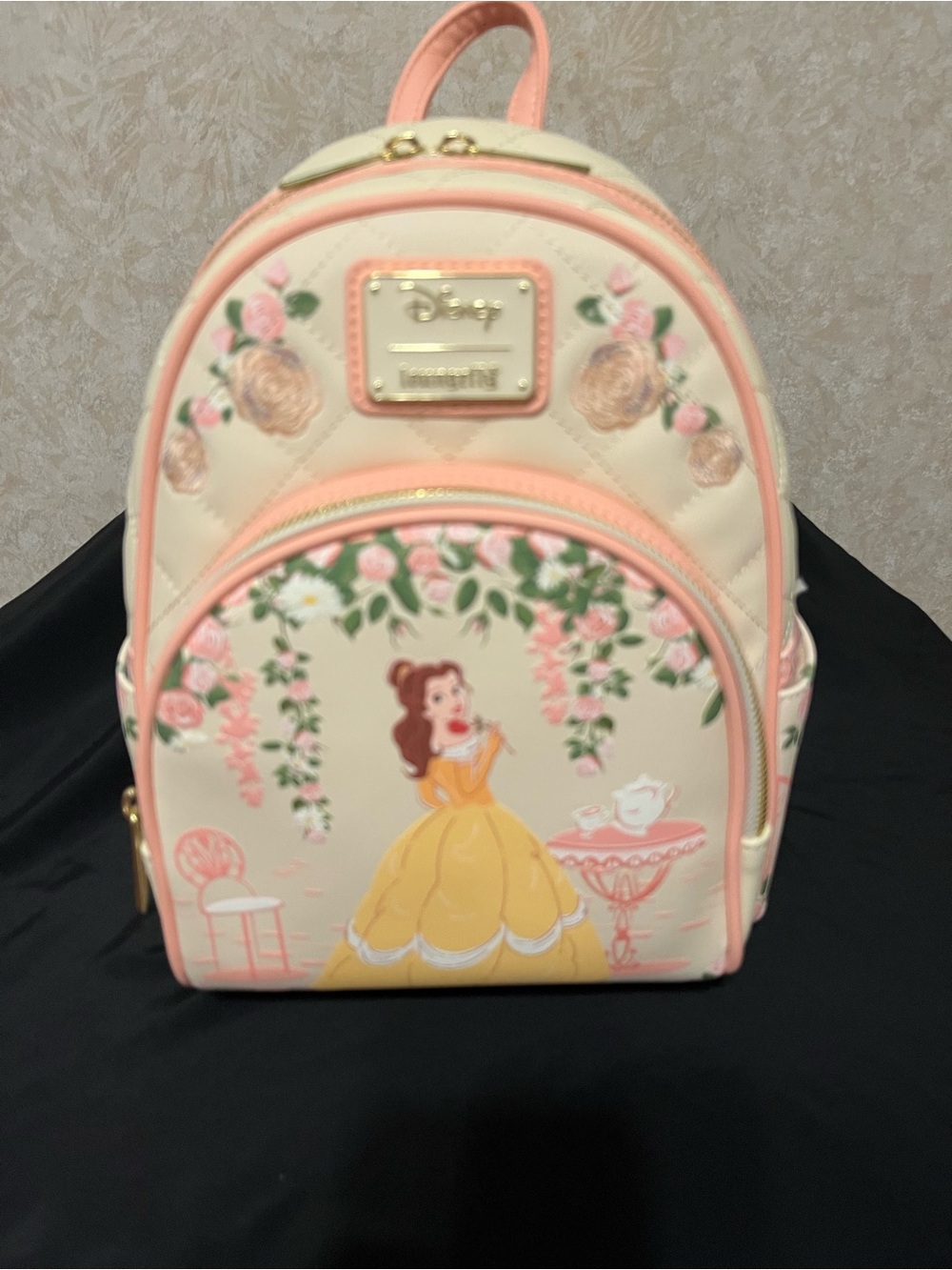 Disney Floral Belle Mini Backpack - Pink/Cream
